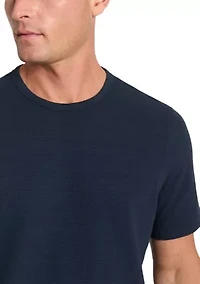 Sport Navy Solid Classic Crew Neck T-Shirt