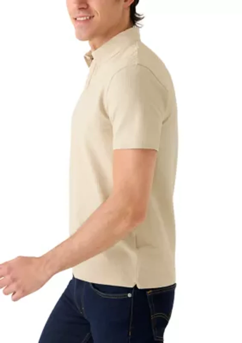 Men's Mixed Media Polo Shirt