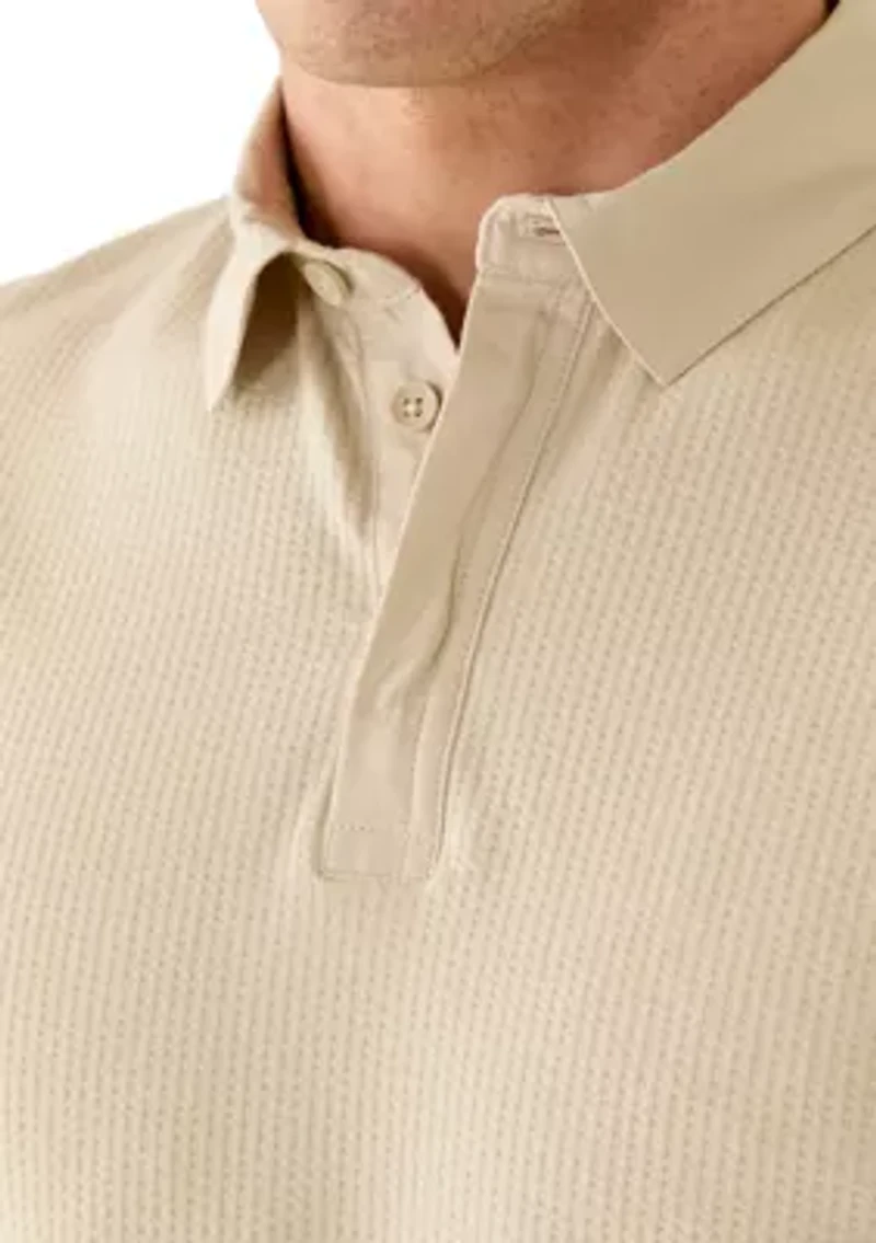 Men's Mixed Media Polo Shirt
