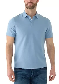 Men's Mixed Media Polo Shirt