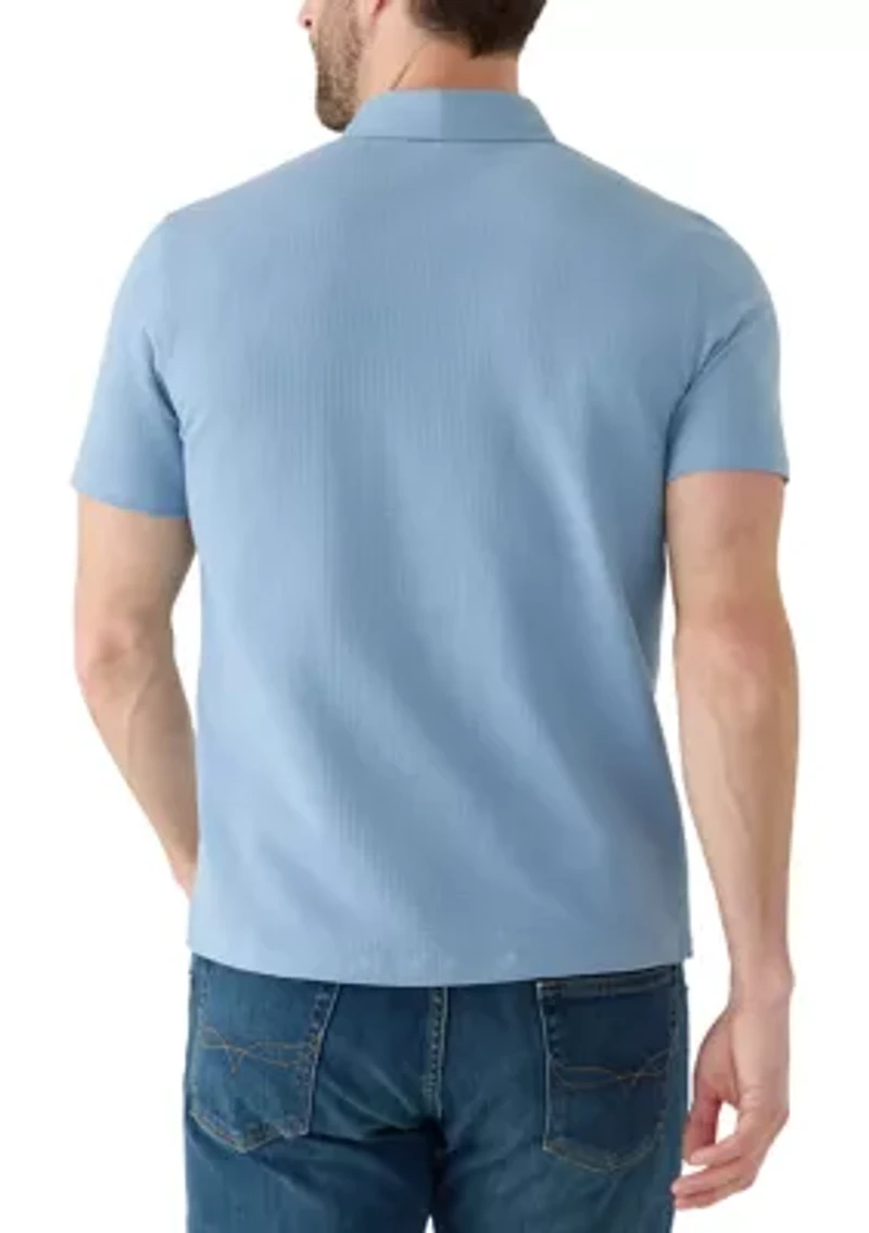 Men's Mixed Media Polo Shirt