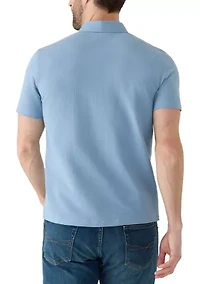 Men's Mixed Media Polo Shirt