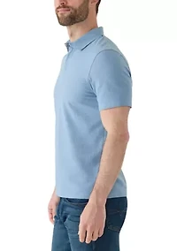 Men's Mixed Media Polo Shirt