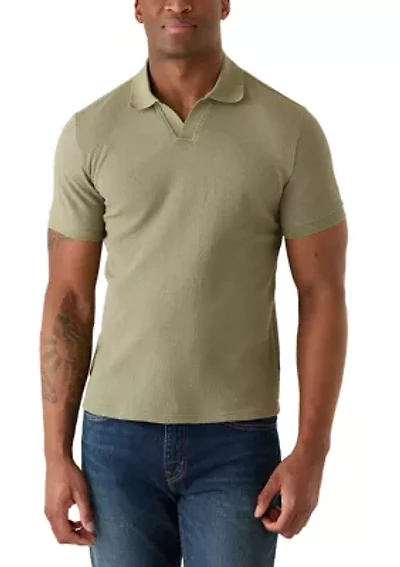 Men's Ribbed Johnny Collar Shirt