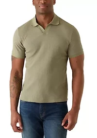 Men's Ribbed Johnny Collar Shirt