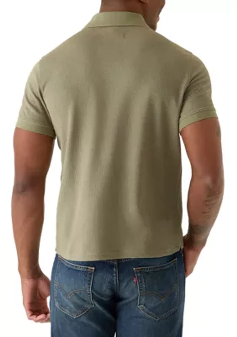 Men's Ribbed Johnny Collar Shirt