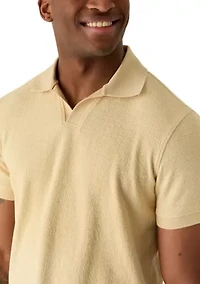 Men's Ribbed Johnny Collar Shirt