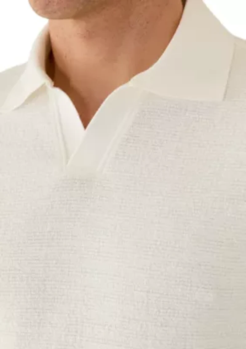 Men's Ribbed Johny Collar Shirt