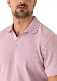 Men's Ribbed Johnny Collar Shirt