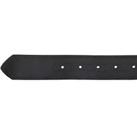 Signature Logo Ribbon with Leather Trim Belt