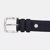 Casual Padded Leather Belt with Signature Ornament