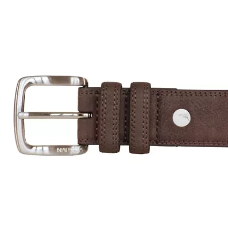 Casual Padded Leather Belt with Signature Ornament