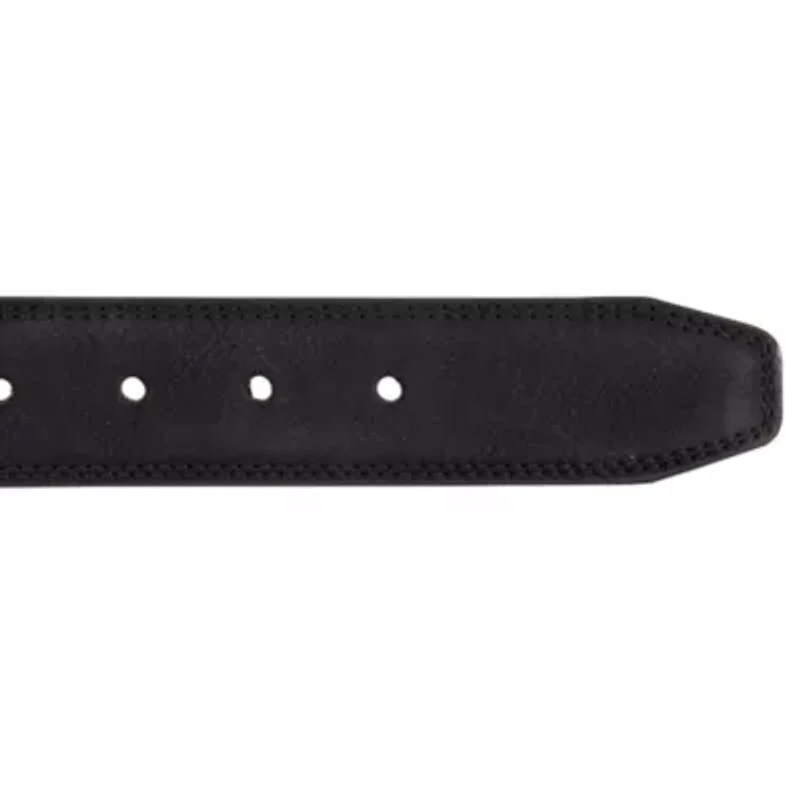 Casual Padded Leather Belt with Signature Ornament