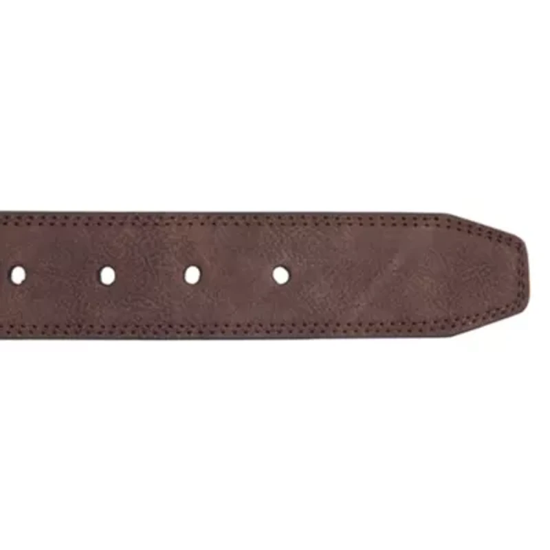 Casual Padded Leather Belt with Signature Ornament