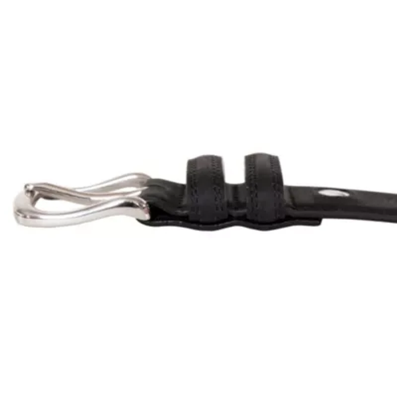 Casual Padded Leather Belt with Signature Ornament