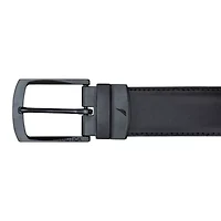 Signature Logo Stripe Ribbon Reverses to Leather Belt