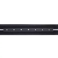 Signature Logo Stripe Ribbon Reverses to Leather Belt