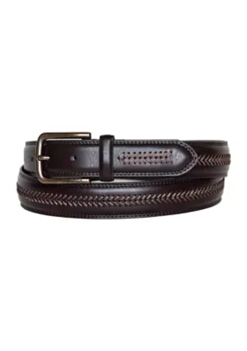 Brown Leather Laced Belt