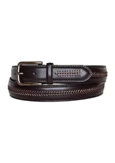 Brown Leather Laced Belt