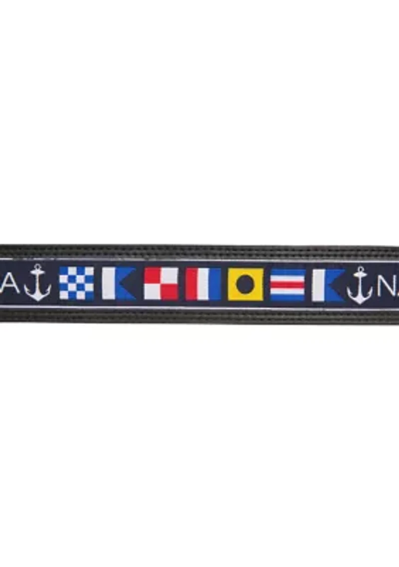 Reversible Belt w/ Flag Pattern