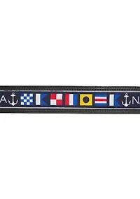 Reversible Belt w/ Flag Pattern