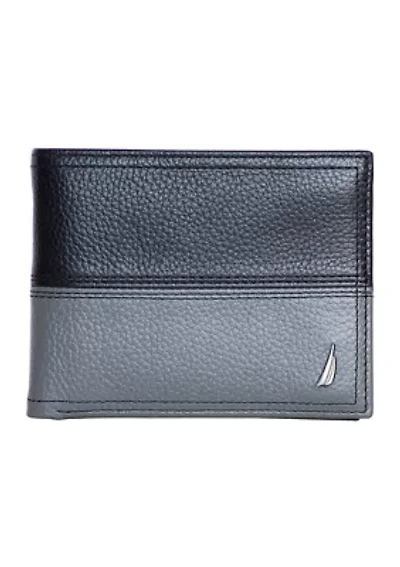 Pebble Two-Tone Leather Bifold Wallet
