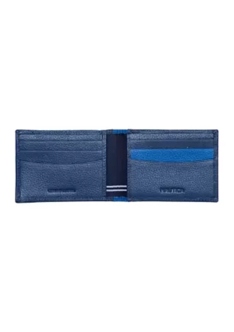 Pebble Two-Tone Leather Front Pocket Wallet