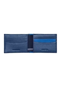 Pebble Two-Tone Leather Front Pocket Wallet