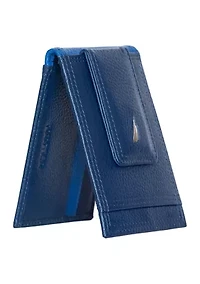 Pebble Two-Tone Leather Front Pocket Wallet