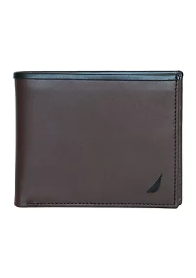Pop Color Leather Bifold Wallet