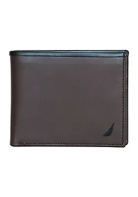Pop Color Leather Bifold Wallet