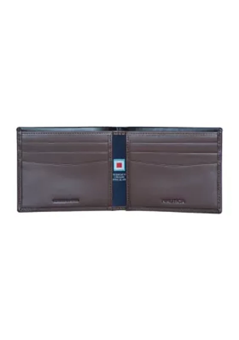 Pop Color Leather Bifold Wallet