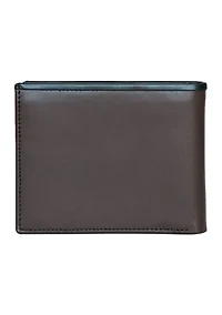 Pop Color Leather Bifold Wallet