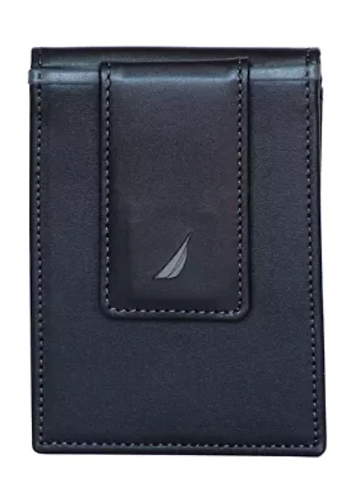 Pop Color Leather Front Pocket Wallet
