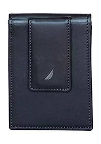 Pop Color Leather Front Pocket Wallet