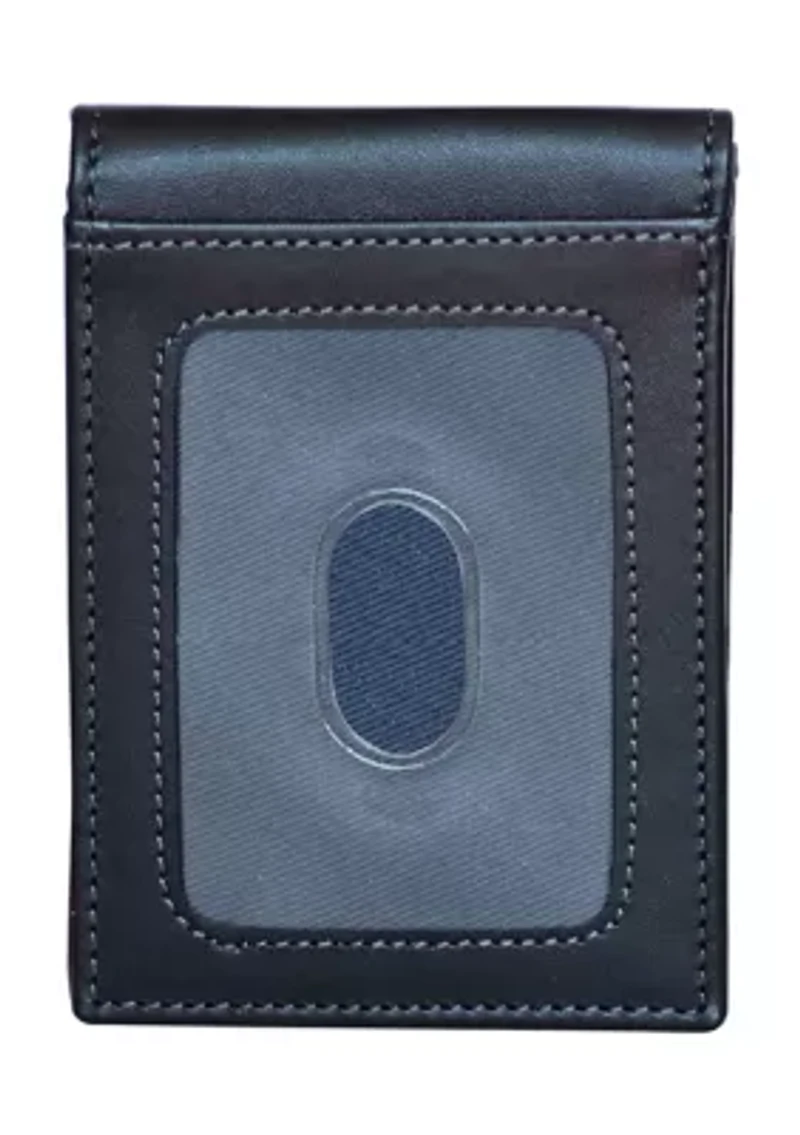 Pop Color Leather Front Pocket Wallet