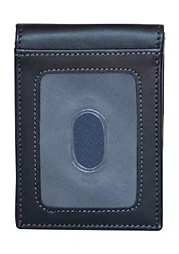Pop Color Leather Front Pocket Wallet