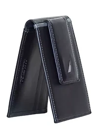 Pop Color Leather Front Pocket Wallet