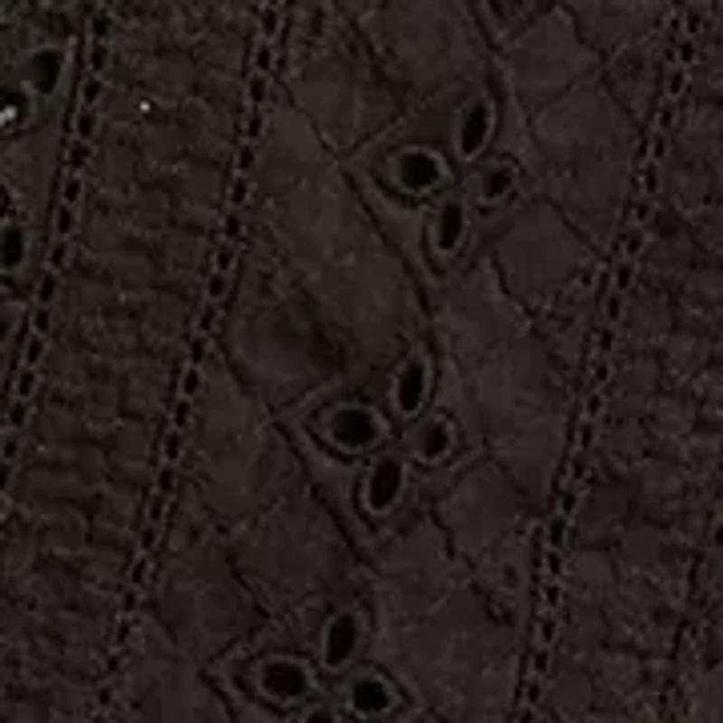 Short Sleeve Eyelet Camp Collar Shirt