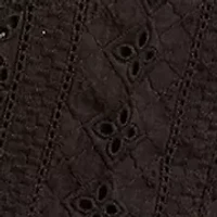 Short Sleeve Eyelet Camp Collar Shirt