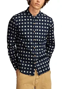 Printed One Pocket Long Sleeve Shirt