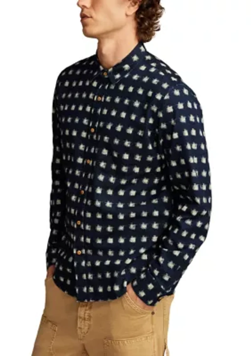 Printed One Pocket Long Sleeve Shirt