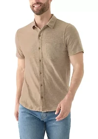 Short Sleeve Linen Button Down Shirt