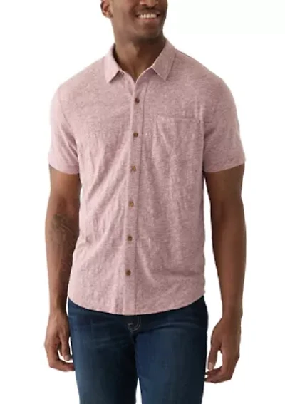 Short Sleeve Linen Button Down Shirt