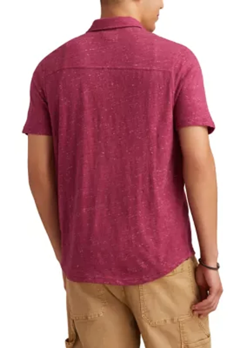 Short Sleeve Linen Button Down Shirt