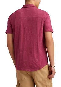 Short Sleeve Linen Button Down Shirt