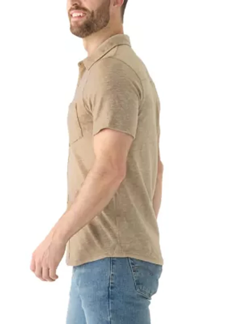 Short Sleeve Linen Button Down Shirt