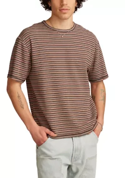 Stripe Waffle Knit T-Shirt