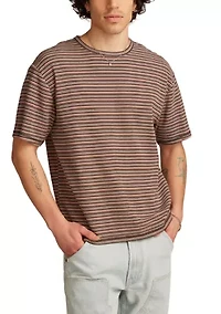 Stripe Waffle Knit T-Shirt