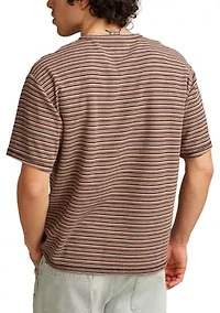 Stripe Waffle Knit T-Shirt